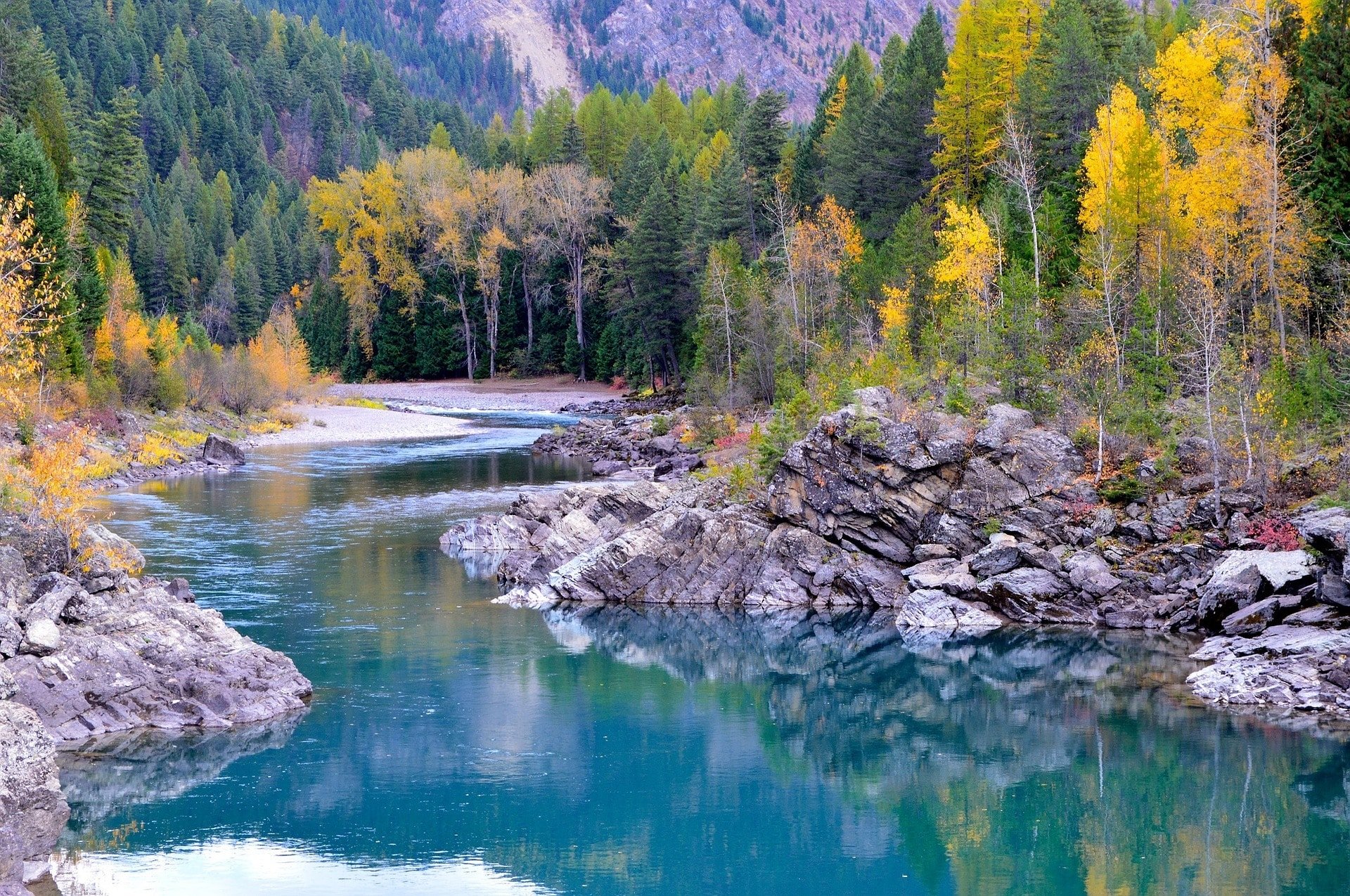 The Flathead River of Montana in Autumn