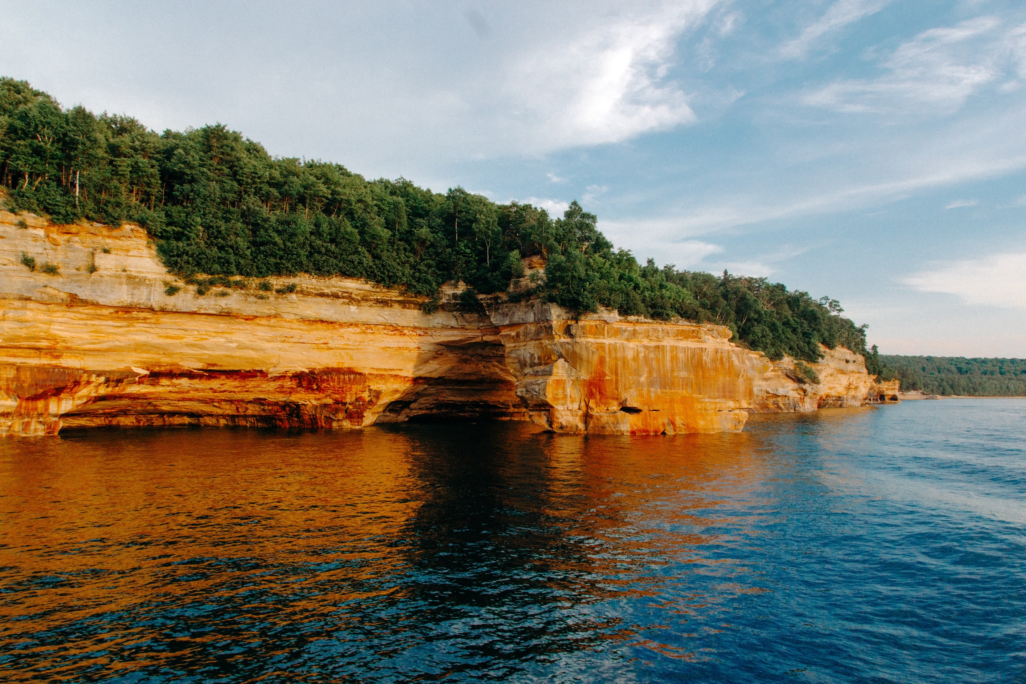 Pictured Rocks Lake Superior Lake Shore in Michigan