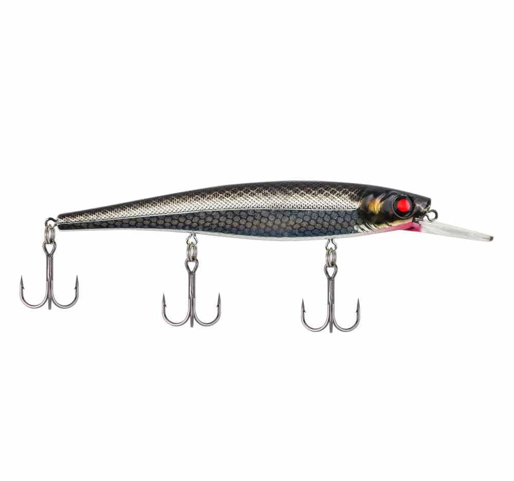 Black and silver Berkley Skinny Cutter jerkbait