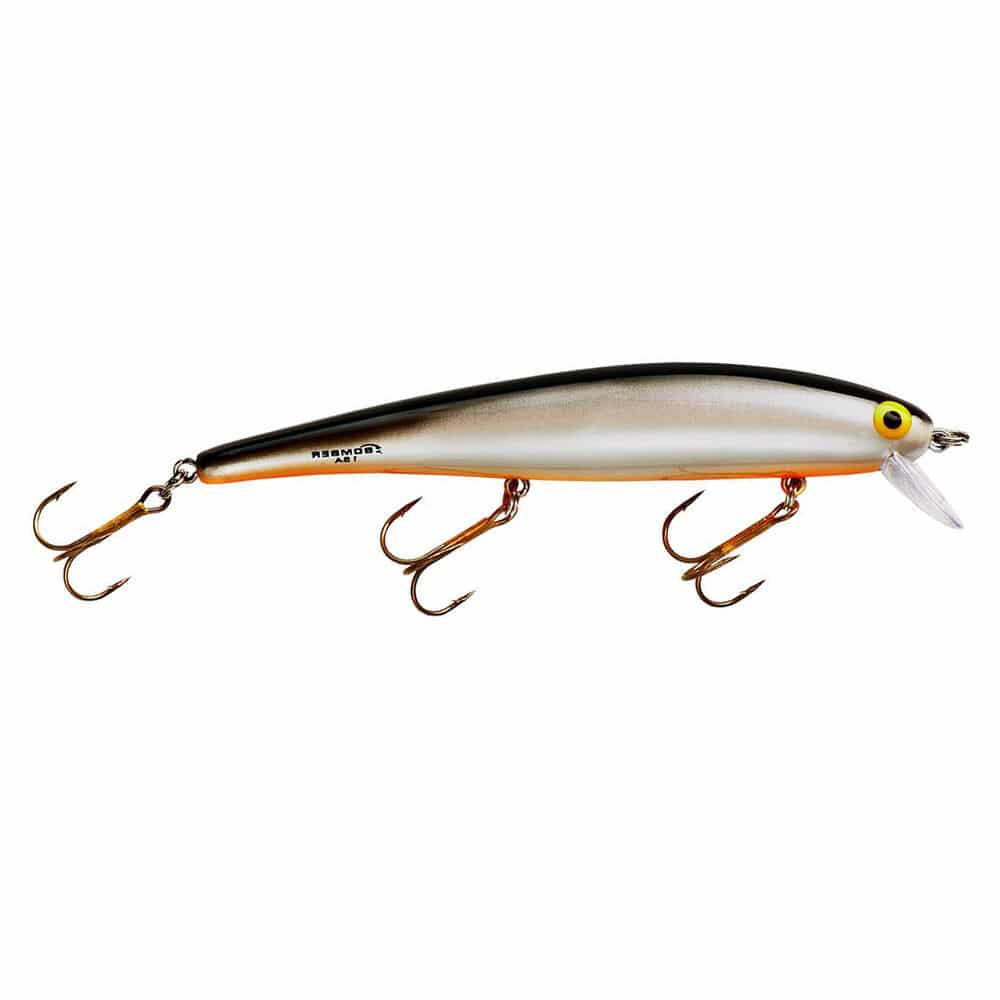 Black silver orange Bomber Long A jerkbait
