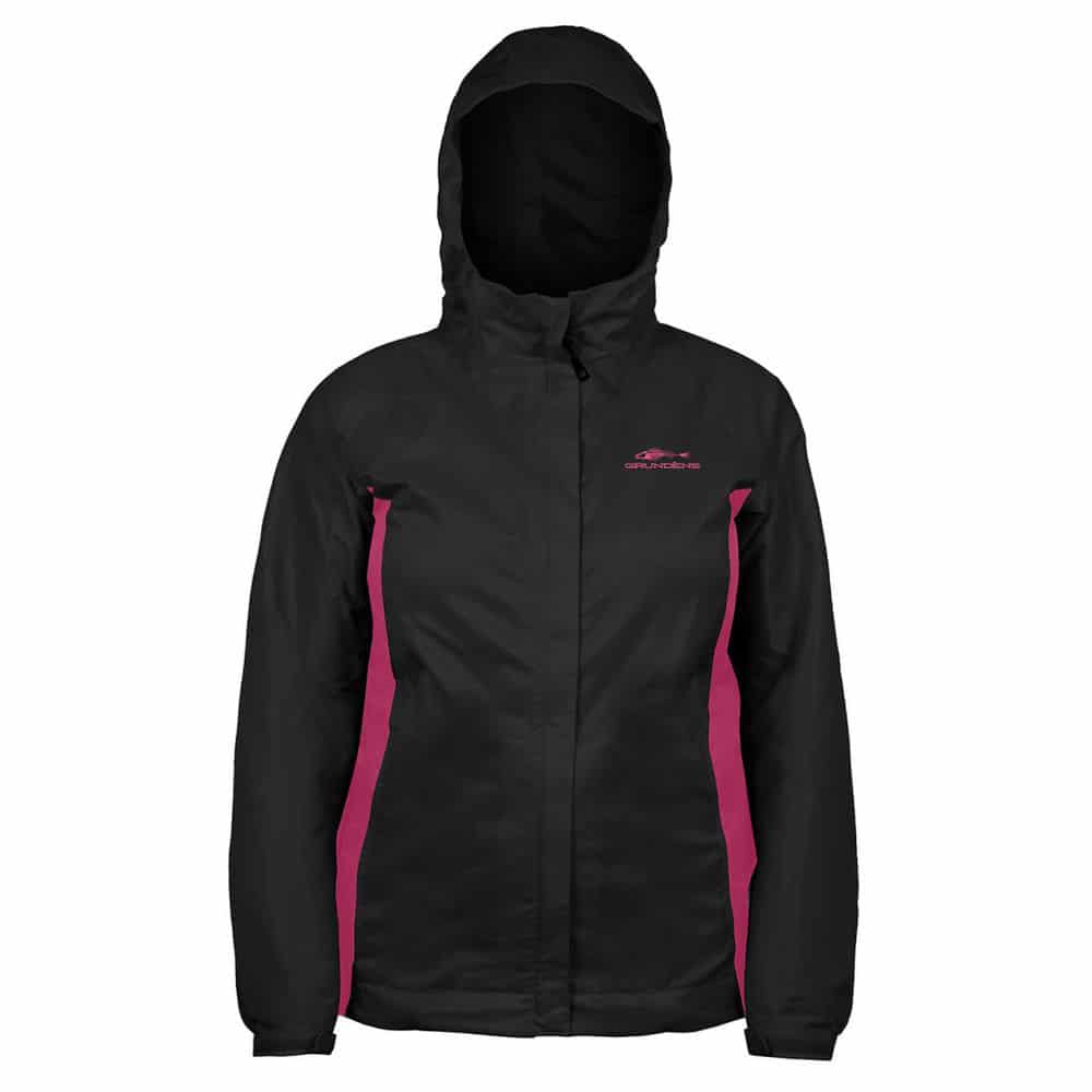 Grundens Women's Weather Watch pink and black jacket