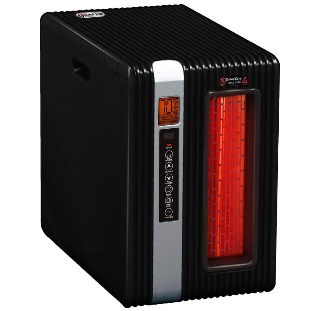 Black infrared space heater