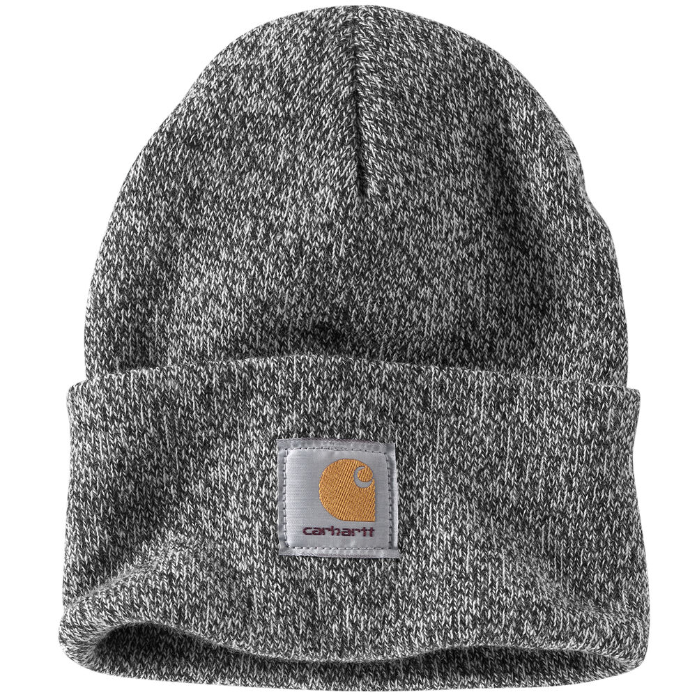 Gray acrylic knit cap