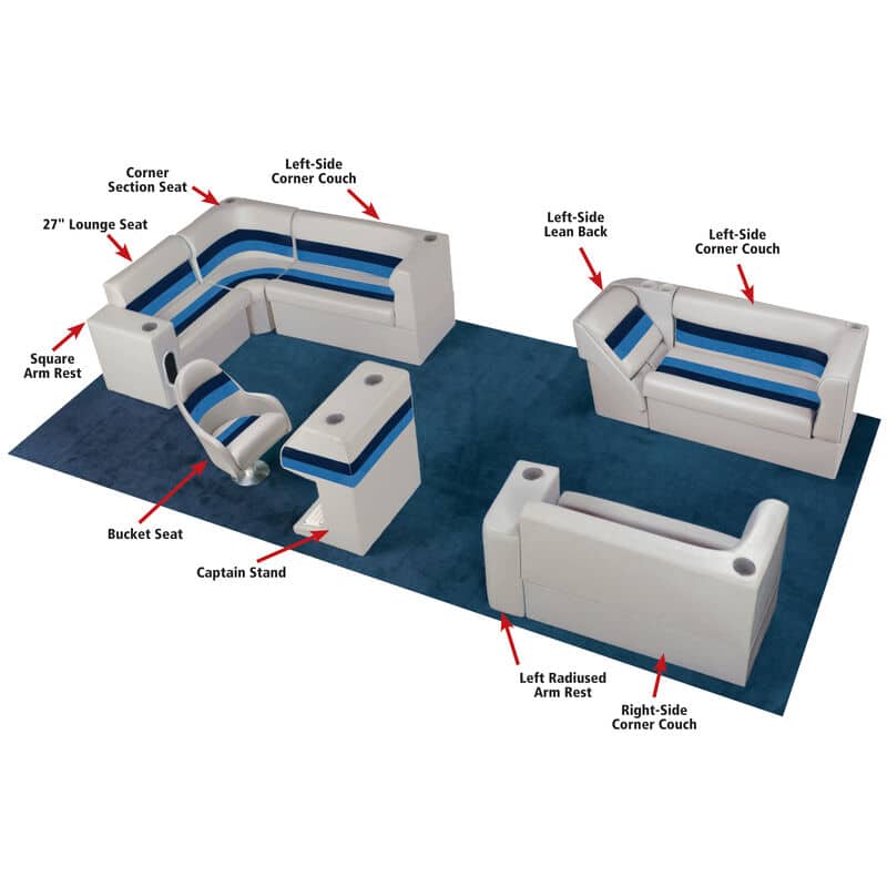 Pontoon boat seat types