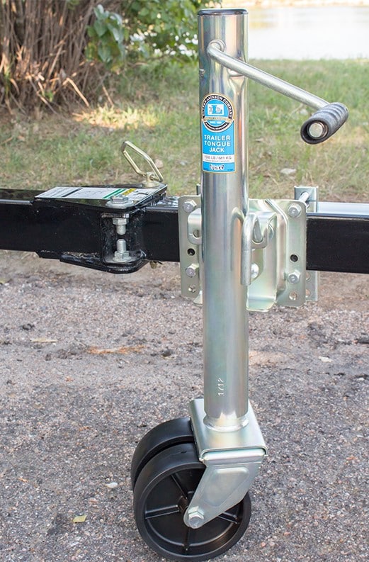 dual wheel boat trailer jack