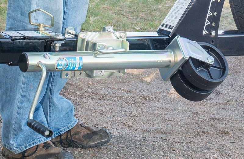 Swivel boat trailer jack